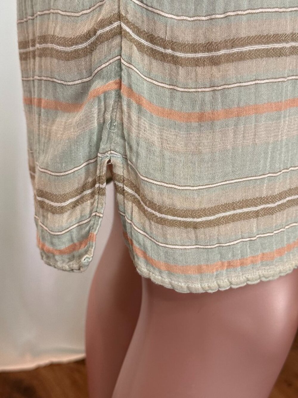 Prana Organic Cotton Shirt Dress | Small | Button Front Casual Coastal | A-1823 - Picture 10 of 15